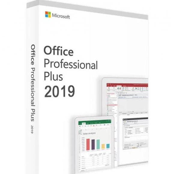 Microsoft Office 2019 Professional Plus 32/64 Bit Key Esd 5/PC (Windows)